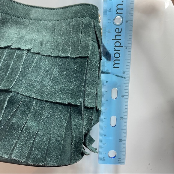 BURBERRY Suede Fringe Mini Bucket Crossbody Bag - Picture 7 of 9